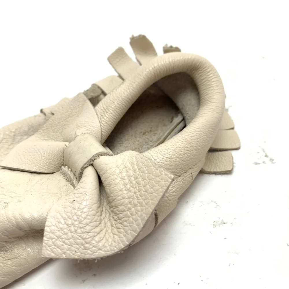 GENUINE LEATHER Soft Baby Moccasins Shoes Slippers